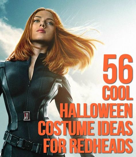 55 Cool Halloween Costume Ideas For Redheads - Scarlett Johansson is only one! Halloween Costumes Strawberry Blonde Hair, Read Head Halloween Costumes, Couple Costume Red Hair, Womens Halloween Costume Ideas Red Hair, Red Head Costumes Ideas, Redhead Characters Costumes, Auburn Hair Halloween Costumes, Red Headed Costume Ideas, Copper Hair Costume Ideas