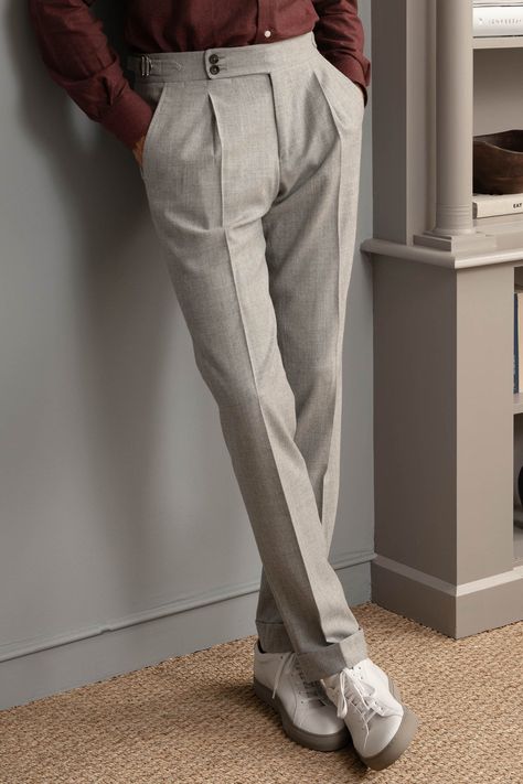 Trousers - Pini Parma Pini Parma Trousers, Grey Formal Pants Outfit Men, Daper Man, Formal Pants For Men, Trouser Pants Outfits, Mens Trousers Formal, Grey Flannel Trousers, Trousers Outfit Men, Pini Parma