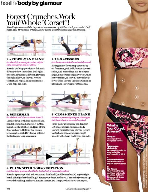 Ab workout Working your "corset" muscles  via Glamour Magazine Diastasis Recti Exercises, Abdominal Exercises, Abdominal Muscles, Body Health, Get In Shape, Healthy Body, Stay Fit, Get Healthy, Yoga Mat