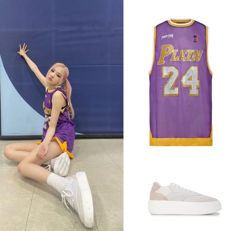 Rosé Pretty Savage Outfit, Blackpink Pretty Savage Outfits, Blackpink Fashion Outfits, Rose Blackpink Pretty, Rose Outfits Blackpink, Savage Outfits, Savage Clothes, Rosé Pretty Savage, Basketball Dress