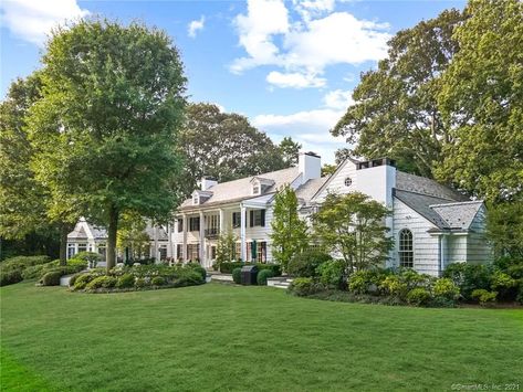 573 Cascade Rd, New Canaan, CT 06840 | MLS #170378559 | Zillow House Gutters, Living Room Hardwood Floors, Second Floor Balcony, Underground Sprinkler, New Canaan, Spa Retreat, Exterior Siding, Colonial Style, In Ground Pools