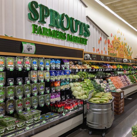 Sprouts Market, Playful Typography, Simple Illustrations, Store Concept, Sprouts Farmers Market, Simple Illustration, Whole Foods Market, Environmental Graphics, Farmer's Market