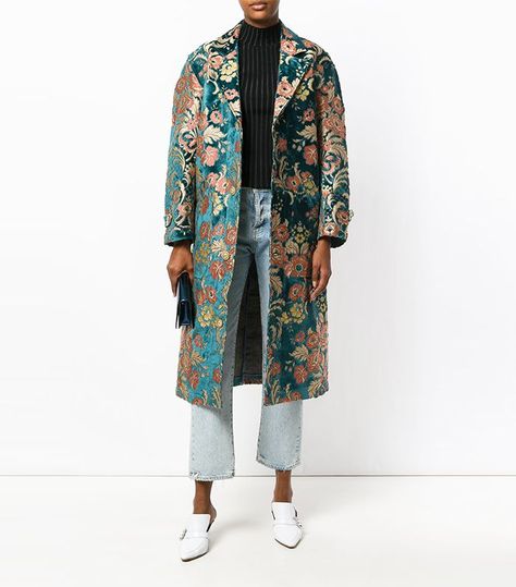 Jacquard Coat, Sewing Coat, Oversized Coats, Floral Coat, Diy Jacket, Cocoon Coat, Oversized Coat, Cool Jackets, How To Make Shorts