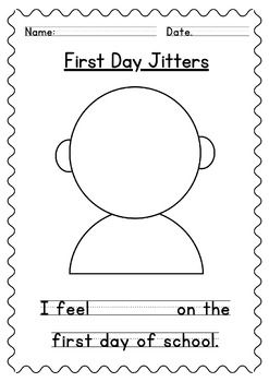 First Day Jitters: First Day Feelings Face Activity by Ms C in Second Jitter Glitter, Feelings Faces, First Day Jitters, Feelings Activities, School Reading, Teacher Store, Teachers Pay Teachers, First Day Of School, Educational Resources