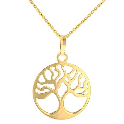 JewelryAmerica Solid 14k Gold Tree of Life Disk Chain Pendant Necklace, 22" #affiliate #jewelryamerica #pendant Gold Tree Of Life, Dainty Gold Chain, Fine Gold Jewelry, Gold Tree, Tree Of Life Pendant, Disc Pendant, Chain Pendant, Gold Chain Necklace, Gold Pendant Necklace