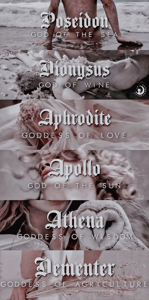 Demi Gods Greek Mythology, Aphrodite Name, The Olympians Greek Mythology, Hestia Goddess Aesthetic, Greek God Names, Greek God Aphrodite, Greek Gods Aesthetic, Greek Mythology Poseidon, Greek God And Goddess