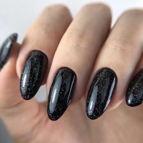 Glitter Almond Nails, Nail 2023 Spring, Spring Nail 2023, Sparkly Black Nails, Nail Colors Spring, Spring Nails Inspiration, Spring Nail Inspiration, White Lace Nails, Gradation Nails