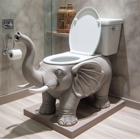 Fancy Toilets Design, Fancy Toilets, Toilet Types, Unusual Toilets, Odd Items, Cool Toilets, Fantasy Furniture, Elephant Pictures, Toilet Seats