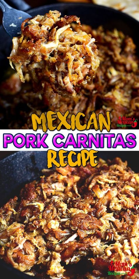 Authentic Pork Carnitas, Pulled Pork Dinner, Pork Carnitas Recipe, Slow Cooked Pulled Pork, Authentic Mexican Recipes, Easy Crockpot Chicken, Stew Chicken Recipe, Carnitas Recipe, Pork Carnitas