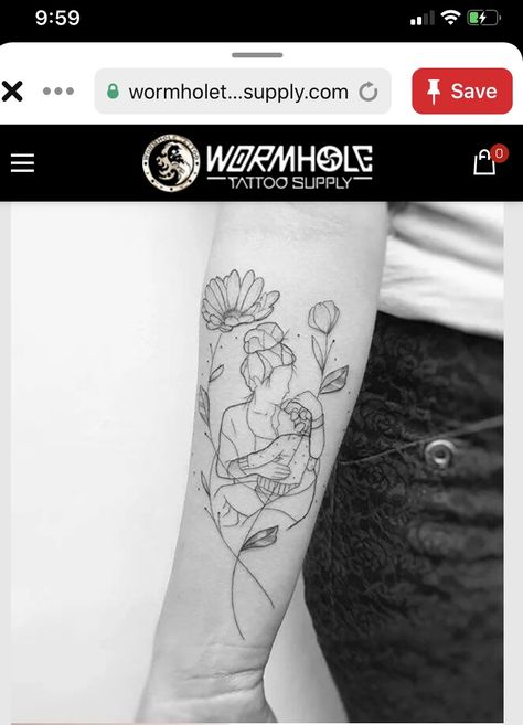 Mutterschaft Tattoos, Breastfeeding Tattoo, Wormhole Tattoo, Professional Tattoo Kits, Motherhood Tattoos, Baby Tattoo Designs, Baby Tattoo, Hamsa Tattoo, Mom Tattoo Designs