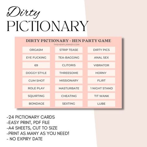 Bridal Pictionary, Bachelorette Party Games Dirty, Thanksgiving Pictionary, Pictionary Word List, Batchelor Party, Dirty Games, Pictionary Words, Dirty Bachelorette Party, Bridal Shower Games Funny