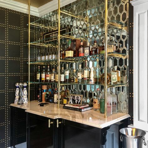 Brass Pipe Shelves, Friends Entrance, Palmer Industries, Bistro Shelving, Bar Shelving, Brass Shelving, Bar Nook, Pipe Shelving, Elegant Bar