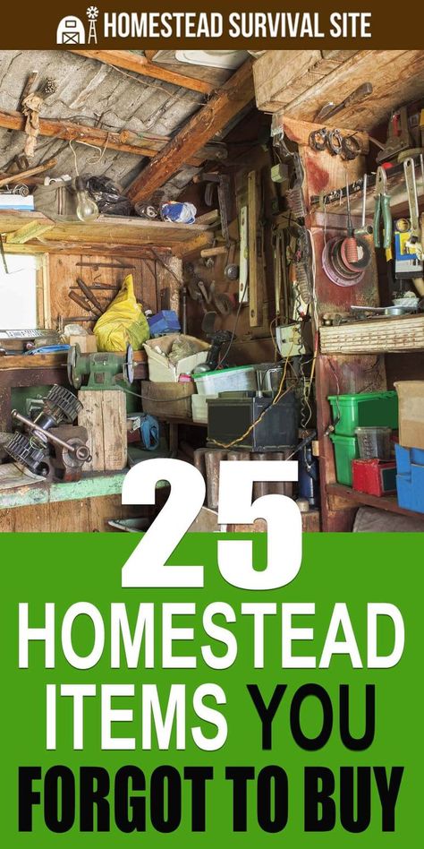 There are many tools and supplies you need to have on your homestead, but there are a few in particular that people tend to forget about. Homesteading Must Haves, Homesteading Hacks, Self Sufficient Homestead, Homesteading Ideas, Homesteading Skills, Survival Gardening, Prepper Survival, Living Off The Land, Homestead Survival