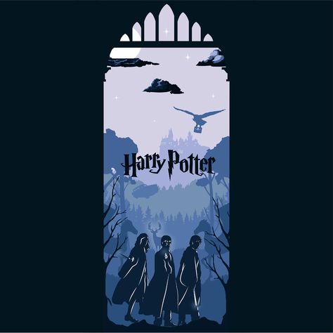 Harry Potter on Behance Harry Potter Digital Art, Harry Potter Projects, Harry Potter Potion Labels, Harry Potter Wallpaper Phone, Harry Potter Bookmark, Harry Potter Colors, The Golden Trio, Harry Potter Background, Harry Potter Illustration