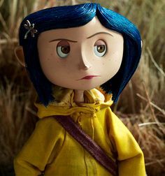 attitude Coraline Gif, Coraline, Blue Hair, Gif, Tumblr, Halloween, Yellow, Hair, Blue