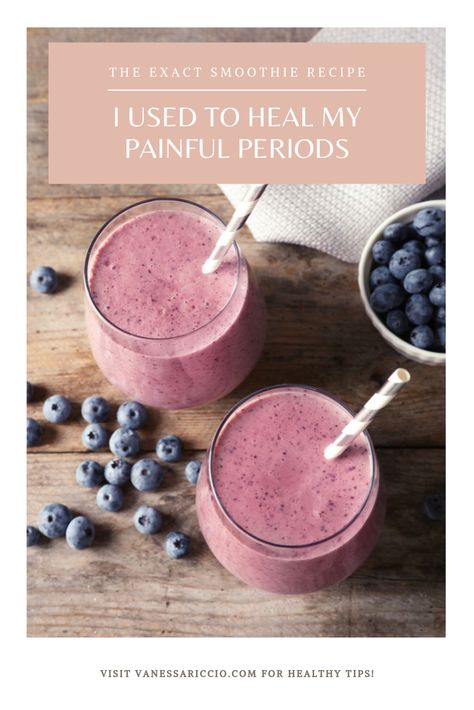 Do you have painful menstrual cramps? I drank this smoothie for 2 months and I finally healed my severe period pain. Best natural remedy Smoothie For Menstrual Cramps, Foods For Menstrual Cramps, Smoothie For Menstrual Cycle, Breakfast For Period Cramps, Juices For Period Cramps, Smoothie For Period Cramps, Juicing For Period Cramps, Juice For Menstrual Cramps, Menstrual Cycle Smoothie