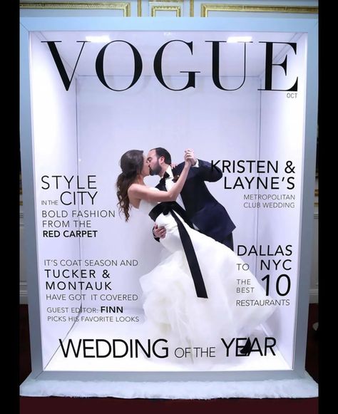 Magazine Booth - Walk-in Booth - Magic Moment Photo Booth Vogue Photo Booth, Wedding Magazine Cover, Wedding Photo Box, Creative Booths, Event Photo Booth, Photo Booth Design, Vogue Photo, Booth Wedding, Photos Booth