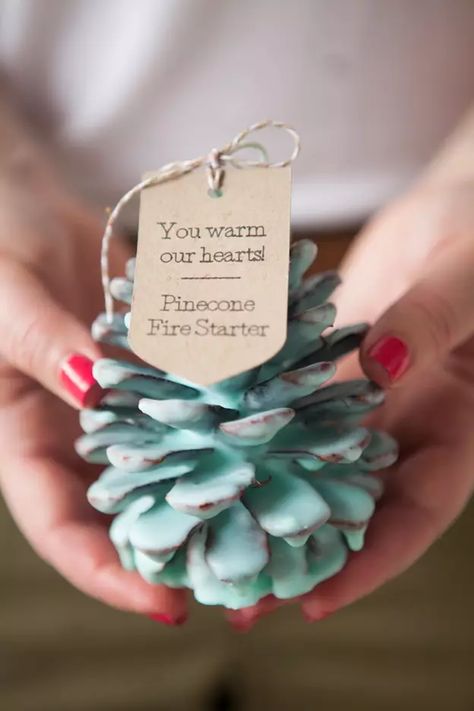 Joululahjat Diy, Pinecone Fire Starters, Hantverk Diy, Presente Diy, Soya Mumu, Winter Wedding Favors, Diy Jul, Diy Pinecone, Winter Wedding Decorations