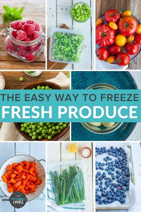 Frozen Green Bean Recipes, How To Freeze Celery, Preserving Vegetables, Fresh Fruit And Vegetables, Freezing Vegetables, Freezing Fruit, Prevent Food Waste, Frozen Pumpkin, Frozen Potatoes