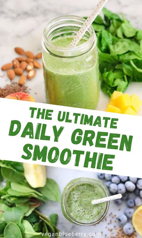 Healthy green smoothie made for a healthy snack or for vegan breakfast. Green Smoothie Vegan, The Perfect Smoothie, Smoothies Breakfast, Energizing Smoothies, Lemon Juice Benefits, Best Green Smoothie, Perfect Smoothie, High Calcium, Healthy Green Smoothies