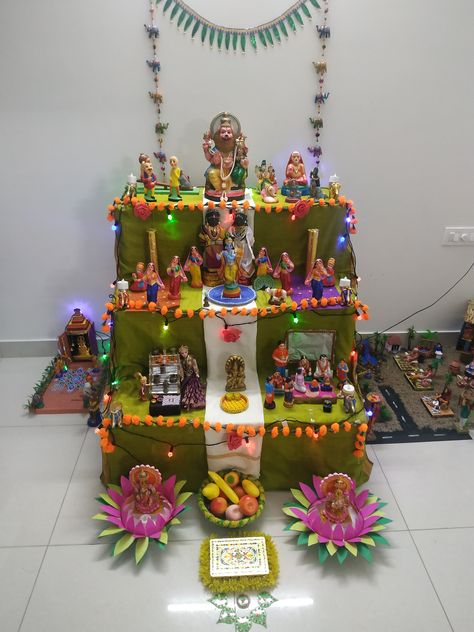 Golu ideas Navaratri Golu Decoration Ideas, Diwali Bommala Koluvu Ideas, Navratri Golu Decoration Ideas, Bommala Koluvu Decoration, Golu Ideas Navaratri, Bommala Koluvu Ideas, Janmashtami Decoration Ideas Home Krishna, Golu Decoration Ideas, Dasara Decoration Ideas At Home