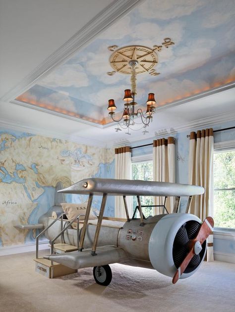 Amazing Kids Rooms - Gallery of Amazing Kids Bedrooms and Playrooms : Rooms : Home & Garden Television Victorian Futurism, Airplane Bed, Airplane Room, Amazing Rooms, Kid Bedroom, Boy Bedroom Design, Decorating Themes, Kid Room, Bedroom Decorating