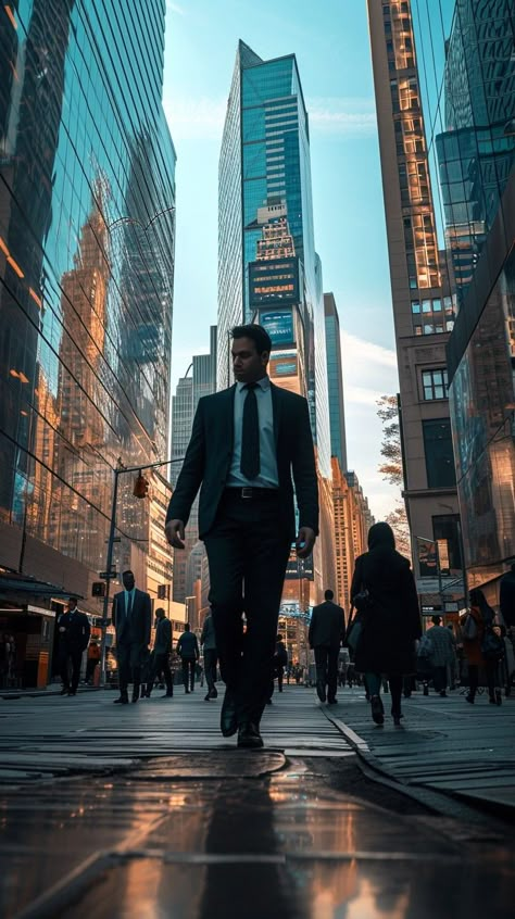 Urban Business Walk: A confident businessman strides through the bustling streets of a downtown metropolis, engrossed in the cityscape. #city #businessman #walking #skyscrapers #downtown #aiart #aiphoto #stockcake ⬇️ Download and 📝 Prompt 👉 https://stockcake.com/i/urban-business-walk_159590_22263 Person Walking Down Street, Walking City Aesthetic, City Walk Aesthetic, Walking Perspective, Walking Through City, Adriana Locke, Scene Ideas, Tower City, Rain Fashion