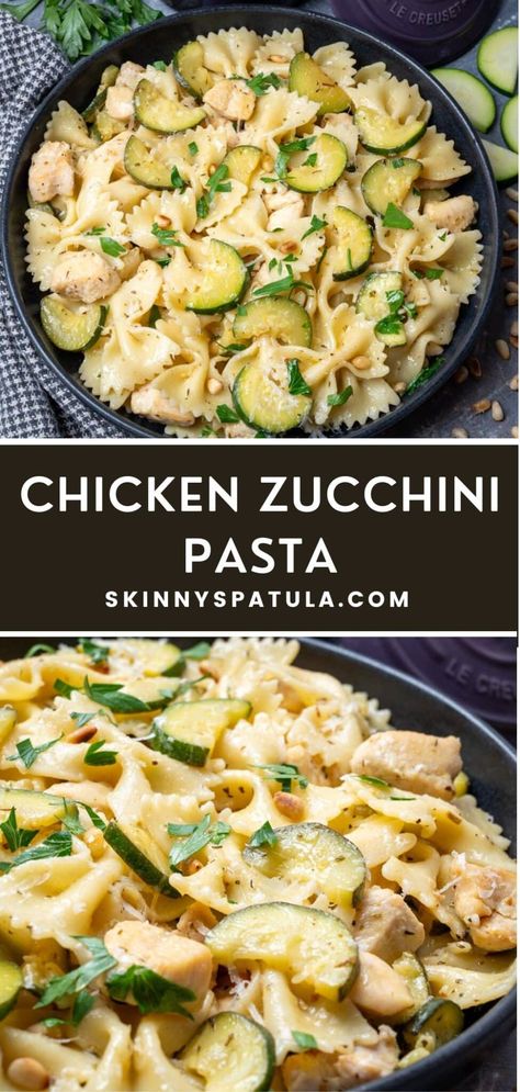 Chicken Zucchini Asparagus Recipes, Skillet Lemon Parmesan Chicken Zucchini, Dinner With Zucchini And Chicken, Easy Family Chicken Recipes, Chicken Sausage And Zucchini Pasta, Pasta And Zucchini Recipes Healthy, Easy Meals With Zucchini, Easy Recipes For Supper, Pasta Chicken Zucchini Recipes