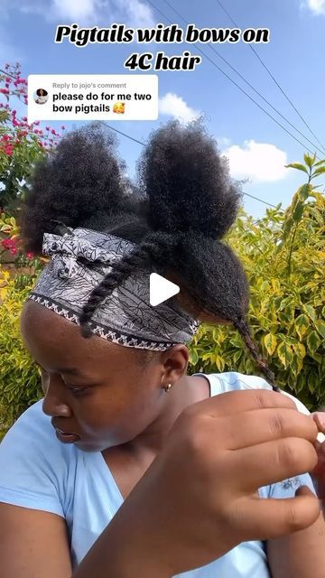 120K views · 14K likes | The Official 4C Hair Community on Instagram: "Literally the cutest hairstyle ever 😍😍 •   cr: @_dahliadee TT: daisyszn ･ﾟ✧ ───── ⋆⋅ ✦ ♔ ✦ ⋅⋆ ───── ✧ ･ﾟ • •  ｡ﾟﾟ･｡･ﾟﾟ｡  ﾟ。  　ﾟ･｡ ･  • • • • • • • • • • • • • • — ♡ — тαgѕ — ♡ — #afro #fro #afrohair #kinkycurly #hairstyles #4chairchicks #type4hair #trialsntresses #respectmyhair #myhaircrush #luvyourmane #afroprincesses #kinksandcoils #kinks2curls #hair2mesmerize #berrycurly #naturallycurly #naturallyshesdope #naturalchixs #afrogirl #nhdaily #naturalhairdaily #naturalhair #naturalhaircommunity #cheveuxafro #blackgirlhairstyles #blackhairstyles #4chairdaily #hairlove #4cnaturalhair" 4c Natural Curly Hairstyles, Easy Hairstyles For Short Hair Natural, 4c Twist Out Hairstyles Short, Medium Length Type 4 Natural Hairstyles, Natural Low Maintenance Hairstyle, Hairstyles For Type 4c Natural Hair, Afro Puff Styles, 4c Hairstyles Medium Length, Space Buns 4c Hair