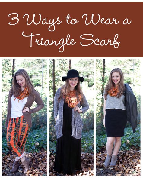 3 Ways To Wear a Triangle Scarf / Scarves are a great accessory - they're functional for the cold weather, and come in so many fun colors and patterns that they add a stylish pop of color to any outfit! Here are 3 ways you may have not thought of to style a scarf! / hellorigby! How To Wear A Triangle Scarf, Style A Scarf, 3 Ways To Wear, Seattle Fashion, Home Entertaining, Teacher Outfit, Triangle Scarf, Beauty Advice, Teacher Outfits