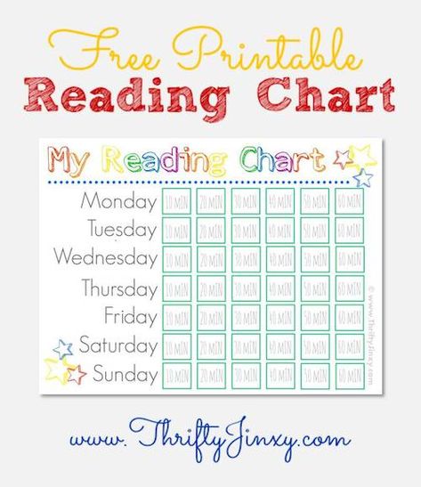 Print and use this FREE Printable Reading Chart to help encourage your child to read more each day.   Also find out how you can get FREE Scholastic books from Kellogg's and Walmart! #ad #Back2SchoolReady Reading Support, Reading Rewards, Chart School, Reading Chart, Reading Printables, Parent Newsletter, Goal Charts, Reading Charts, Sticker Chart