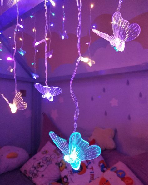 Amazon.com: Butterfly Curtain Fairy Lights for Bedroom String Lights Hanging Twinkle Ceiling Decor 90 Led 10FT with Remote Girl Butterfly Room Decor for Little Toddler Teen Girls Wall Christmas Decorations : Home & Kitchen Pink Butterfly Room Girls Bedroom, Girl Butterfly Room, Purple Butterfly Room, Butterfly Girls Room, Wall Christmas Decorations, Girls Fairy Bedroom, Olive Room, Fairy Lights For Bedroom, Girls Bedroom Mural