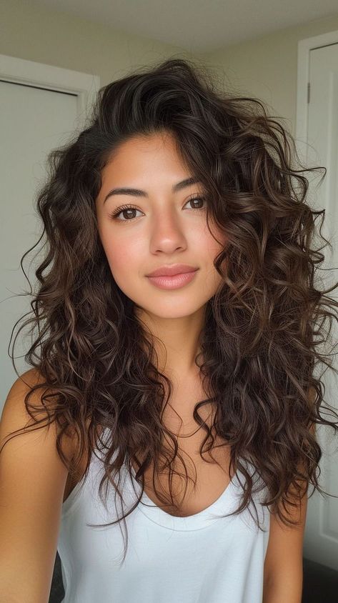 Curly Hair Cuts For Oval Face Shape, Faces Female, 15 Hairstyles, Hairstyles For Oval Faces, Corte Long Bob, Long Curly Haircuts, Face Hairstyles, Inspiring Hairstyles, Curly Haircut