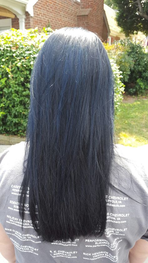 Navy Black Hair, Blueish Black Hair, Blue Black Hair, Hair Stylies, Hair Colors, Hair Inspo, Hair Ideas, Color Me, Hair Inspiration