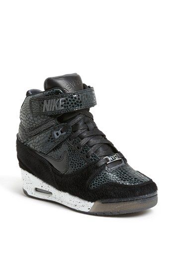 Nike 'Air Revolution Sky Hi' Hidden Wedge Sneaker (Women) available at #Nordstrom Nike Wedge Sneakers, Nike Wedges, Nike Outlet, Sneaker Lovers, Nike Free Run, Women Nike, Nike Shoes Cheap, Nike Free Runs, Cute Nikes