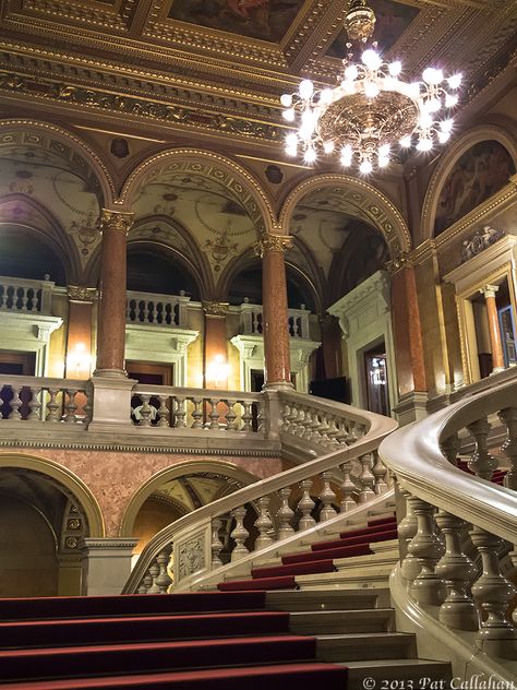 Interior Budapest Opera House Budapest Opera House, Palace Stairs, Opera Theatre, Capital Of Hungary, Visit Prague, Chateau Versailles, A Night At The Opera, Danube River, Beautiful Castles