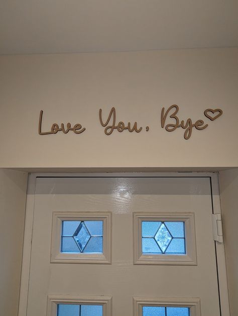 House Signs Indoor, Simple Hallway Wall Decor, Box Hallway Ideas, Love You Bye Sign, Hallway Wall Art Ideas, Entrance Hallway Decor, Long Narrow Hallway Decorating, Hallway Accessories, Long Hallway Wall Decor Ideas