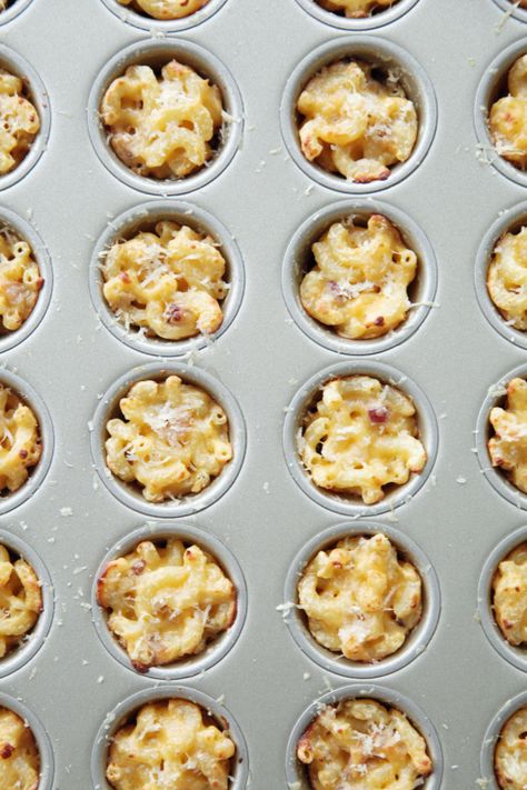 These 15 recipes will convince you that muffin-tin mac is the only way to go. Mac And Cheese Cupcakes, Mac And Cheese Cups, Cheese Cupcake, Cheese Recipes Appetizers, Giada Recipes, Popsugar Food, Giada De Laurentiis, Cheese Bites, Three Cheese