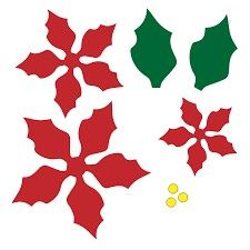 Wooden Poinsettia Pattern, Pointsetta Felt Flower Pattern, Poinsettias Drawing, How To Draw Poinsettia, Christmas Flower Pattern, Pointsetta Craft, Wooden Poinsettia, Poinsettia Flower Template, Wood Poinsettia