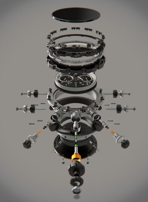 Black Mamba Campaign by Victor Ruiz, via Behance Exploded View Sketch, View Sketch, Vfx Animation, Armadura Cosplay, 3d Product Animation, Exploded View, Product Animation, Technical Illustration, Industrial Design Sketch