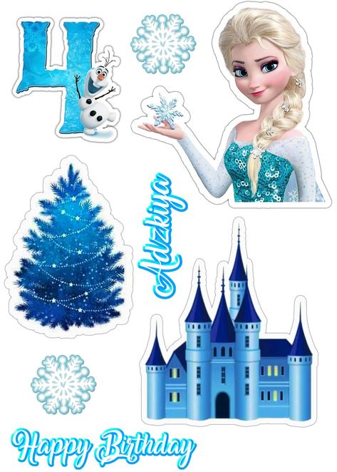 Frozen 7C4 Princess Elsa Birthday Decorations, Frozen Cake Topper Printable, Elsa Topper, Frozen Topper, Frozen Birthday Party Printables, Frozen Elsa Cake Topper, Frozen Party Printables, Cake Elsa, Cake Toppers Diy