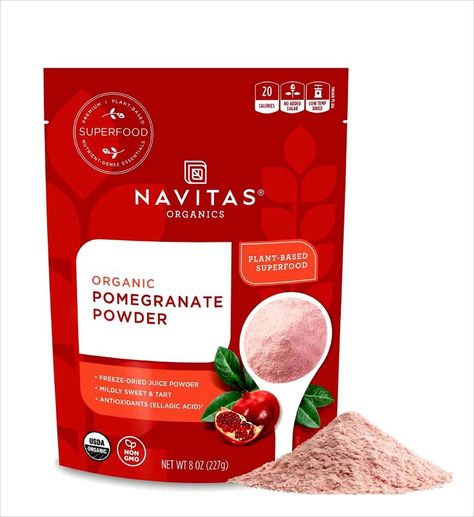 Navitas Organics Pomegranate oz Powder Powdered Drink Mixes, Pomegranate Powder, Drink Mixes, Organic Plants, Sweet Tarts, Freeze Drying, Nutrient Dense, Usda Organic, Non Gmo