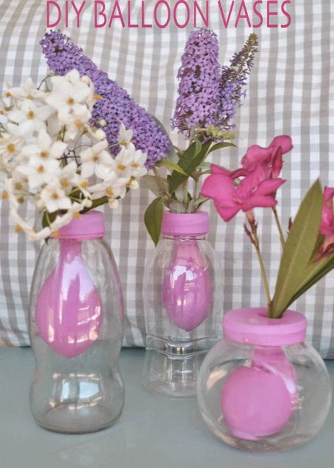 How to make a balloon vase – Recycled Crafts Mommo Design, Vases Diy, How To Make Balloon, Last Minute Birthday Gifts, Diy Balloon, Vase Crafts, Diy Vase, Balloon Diy, Deco Floral