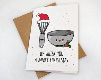 Baking puns | Etsy Cute Funny Christmas Cards, Christmas Puns Cards, Christmas Pun Cards, Pun Christmas Cards, Christmas Cards For Mom, Christmas Card For Mom, Christmas Card Puns, Greeting Card For Mom, Christmas Cards Funny