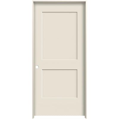 Shop jeld-wen monroe 28-in x 80-in primed 2-panel square solid core primed molded composite right hand single prehung interior door in the prehung interior doors section of Lowes.com 2 Panel Door, Paint Doors, Prehung Door, Color Door, Craftsman Door, Prehung Interior Doors, Hollow Core Doors, Prehung Doors, Contemporary Doors