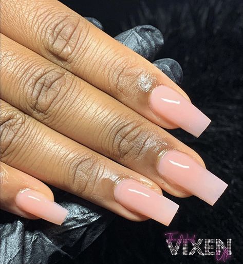 Basic Tapered Square Nails, Nude Square Acrylic Nails, Nude Square Nails, Nails Baddie, Natural Acrylic Nails, Tapered Square Nails, Milky Nails, Colored Acrylic Nails, Work Nails