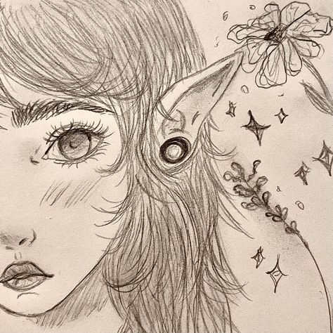 Fairy Grunge Drawing Fairy Grunge Drawing, Draw Fairy, Grunge Drawing, Fairy Sketch, Big Draw, Aesthetic People, Marker Drawing, Alcohol Markers, Fairy Grunge