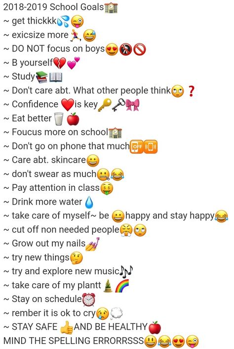 School Goals List, School Bucket List, Goals School, Schul Survival Kits, 1000 Lifehacks, Middle School Survival, Back To University, Goals List, Middle School Hacks