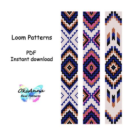 DIGITAL FILE! When you purchase this pattern, you'll receive 3 PDF files (Instant download, links are available once your payment is confirmed) containing: - Pattern preview - Bead Legend (numbers and names of delica beads colors ) - Large colored numbered bead graph paper  - Word Chart  This pattern is intended for users that have experience with loom and the pattern itself does NOT include instructions on how to do this stitch.  Miyuki Delica Beads 11/0 is used for these loom patterns. Pattern Bracelet Loom, Beadwork Jewelry, Number Beads, Beads Colors, Bead Loom Designs, Miyuki Delica Beads, Loom Bracelet Patterns, Motifs Perler, Loom Bracelet