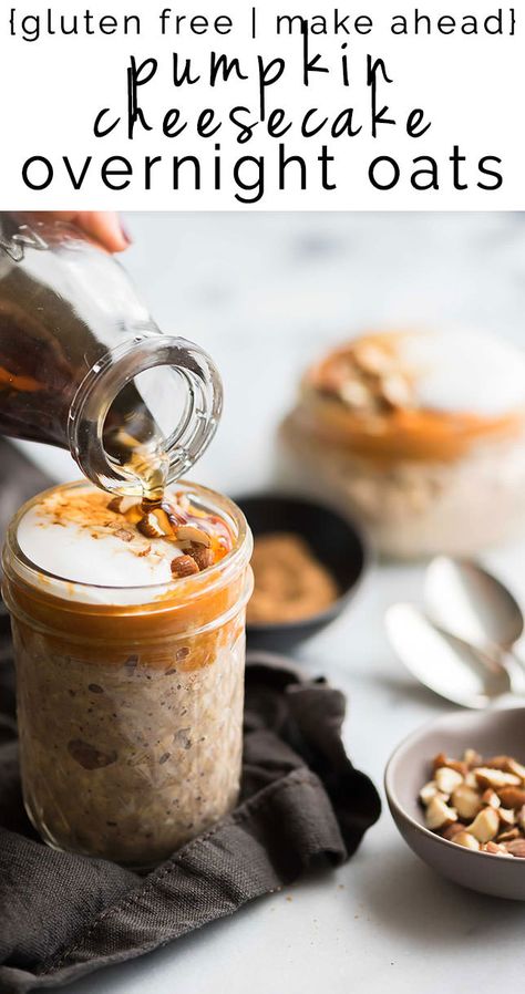 Basic Overnight Oats, Healthy Quick Breakfast, Cheesecake Overnight Oats, Oats In A Jar, Pumpkin Overnight Oats, Overnight Oats In A Jar, Best Overnight Oats Recipe, Dairy Free Protein, Cheesecake Layer